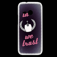 Coque HTC One Mini 2 In anonymous We trust Rouge ZG