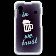 Coque Samsung ACE S5830 In Beer We trust bleu ZG