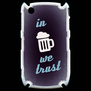 Coque Blackberry 8520 In Beer We trust bleu ZG