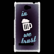 Coque HTC Windows Phone 8S In Beer We trust bleu ZG