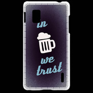 Coque LG Optimus G In Beer We trust bleu ZG