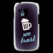 Coque Samsung Galaxy S3 Mini In Beer We trust bleu ZG