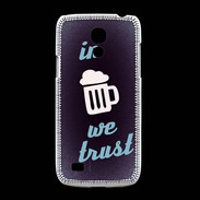 Coque Samsung Galaxy S4mini In Beer We trust bleu ZG