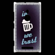Coque Nokia Lumia 925 In Beer We trust bleu ZG