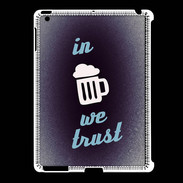 Coque iPad 2/3 In Beer We trust bleu ZG