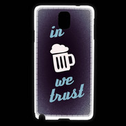 Coque Samsung Galaxy Note 3 In Beer We trust bleu ZG