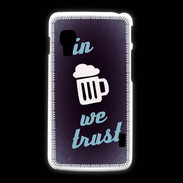 Coque LG L5 2 In Beer We trust bleu ZG