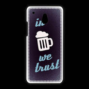Coque HTC One Mini In Beer We trust bleu ZG