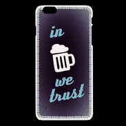 Coque iPhone 6Plus / 6Splus In Beer We trust bleu ZG