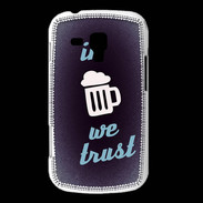 Coque Samsung Galaxy Trend In Beer We trust bleu ZG