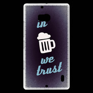 Coque Nokia Lumia 930 In Beer We trust bleu ZG