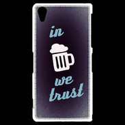 Coque Sony Xperia Z2 In Beer We trust bleu ZG