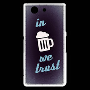 Coque Sony Xperia Z3 Compact In Beer We trust bleu ZG