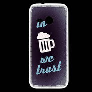 Coque HTC One Mini 2 In Beer We trust bleu ZG