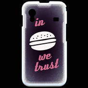 Coque Samsung ACE S5830 In Burger We trust Rouge ZG