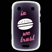 Coque Blackberry Bold 9900 In Burger We trust Rouge ZG