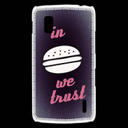 Coque LG Nexus 4 In Burger We trust Rouge ZG
