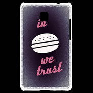 Coque LG Optimus L3 II In Burger We trust Rouge ZG