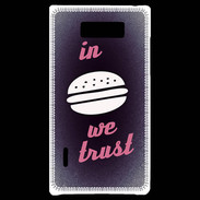Coque LG Optimus L7 In Burger We trust Rouge ZG