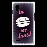Coque LG Optimus L9 In Burger We trust Rouge ZG
