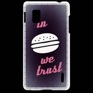 Coque LG Optimus G In Burger We trust Rouge ZG