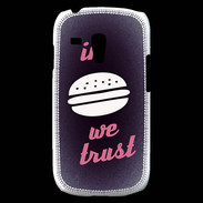 Coque Samsung Galaxy S3 Mini In Burger We trust Rouge ZG
