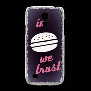 Coque Samsung Galaxy S4mini In Burger We trust Rouge ZG