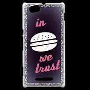 Coque Sony Xperia M In Burger We trust Rouge ZG