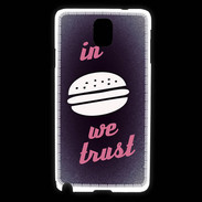 Coque Samsung Galaxy Note 3 In Burger We trust Rouge ZG