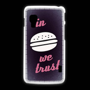 Coque LG L5 2 In Burger We trust Rouge ZG