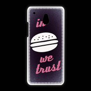 Coque HTC One Mini In Burger We trust Rouge ZG