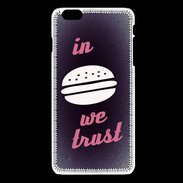 Coque iPhone 6Plus / 6Splus In Burger We trust Rouge ZG