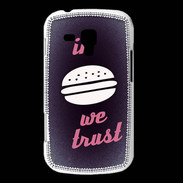 Coque Samsung Galaxy Trend In Burger We trust Rouge ZG