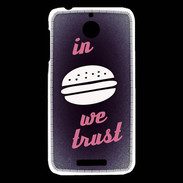 Coque HTC Desire 510 In Burger We trust Rouge ZG
