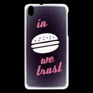 Coque HTC Desire 816 In Burger We trust Rouge ZG