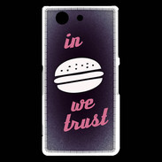 Coque Sony Xperia Z3 Compact In Burger We trust Rouge ZG