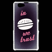 Coque Sony Xperia Z1 Compact In Burger We trust Rouge ZG