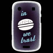 Coque Blackberry Bold 9900 In Burger We trust Bleu ZG