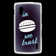 Coque LG Nexus 4 In Burger We trust Bleu ZG