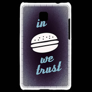 Coque LG Optimus L3 II In Burger We trust Bleu ZG