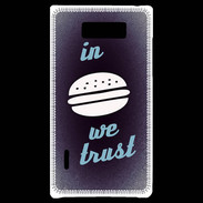 Coque LG Optimus L7 In Burger We trust Bleu ZG