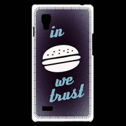 Coque LG Optimus L9 In Burger We trust Bleu ZG