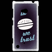 Coque Nokia Lumia 720 In Burger We trust Bleu ZG