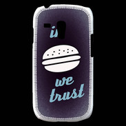 Coque Samsung Galaxy S3 Mini In Burger We trust Bleu ZG
