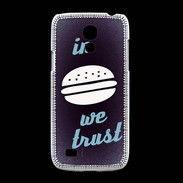 Coque Samsung Galaxy S4mini In Burger We trust Bleu ZG
