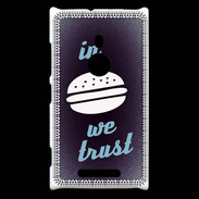 Coque Nokia Lumia 925 In Burger We trust Bleu ZG