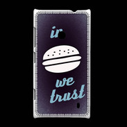 Coque Nokia Lumia 520 In Burger We trust Bleu ZG