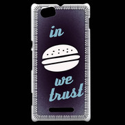 Coque Sony Xperia M In Burger We trust Bleu ZG