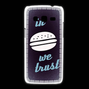 Coque Samsung Galaxy Express2 In Burger We trust Bleu ZG