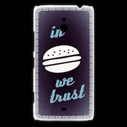 Coque Nokia Lumia 1320 In Burger We trust Bleu ZG